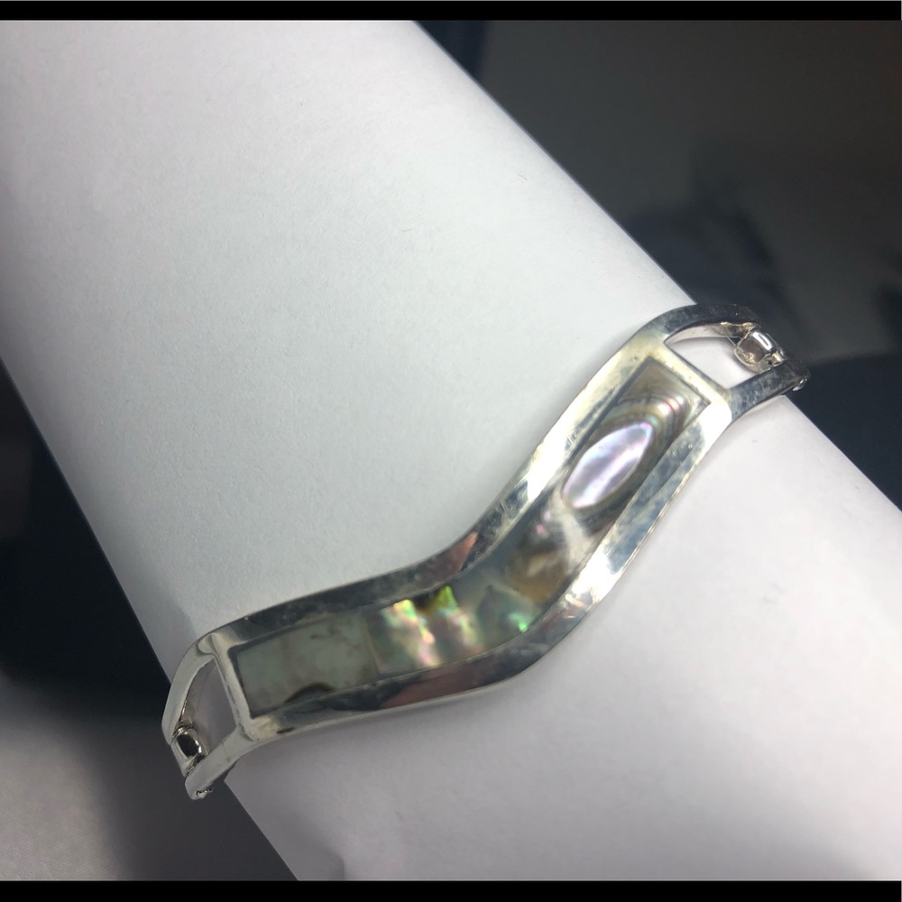 Silver and Abalone bracelet.